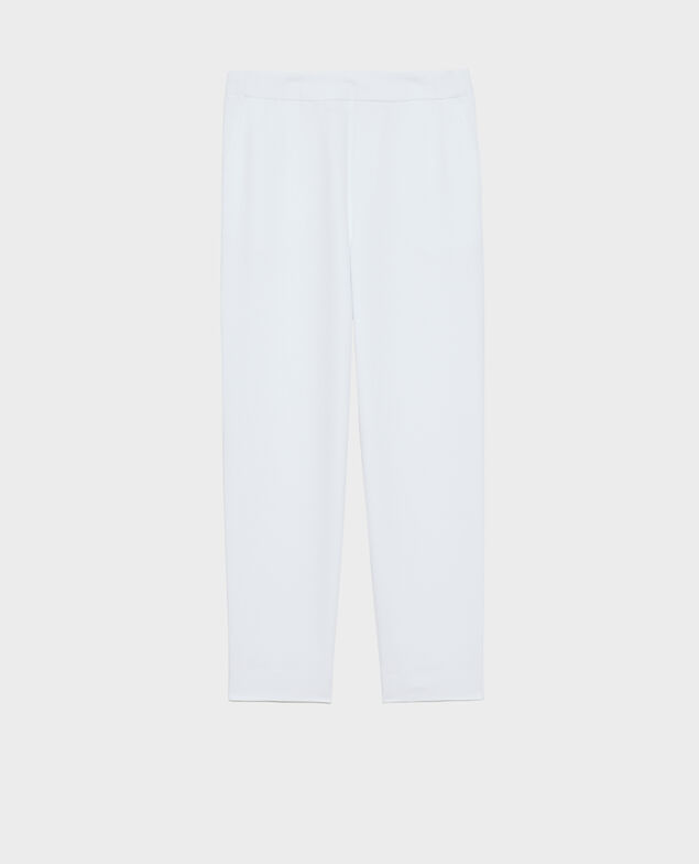 Loose elasticated polyester trousers Brilliant white