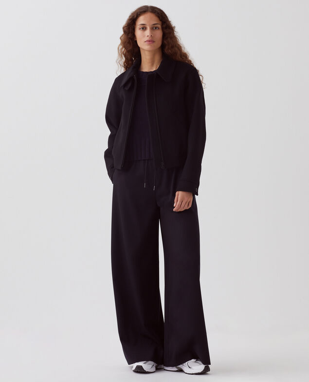 Double-sided wool blend jacket
