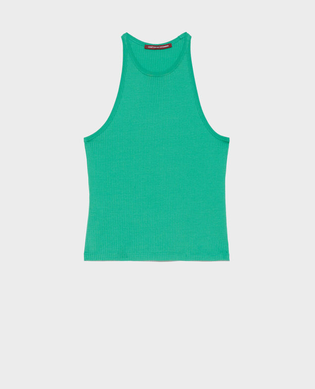 Cotton tank top 0542 pine green 3ste287c56