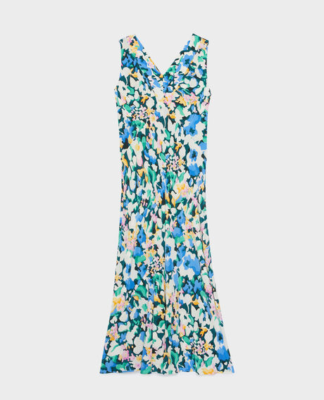 Silky maxi dress A610  eden blue 3sdr273v02