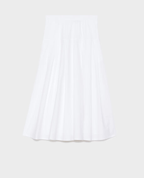 Cotton maxi skirt 0007 white 3ssk042c12