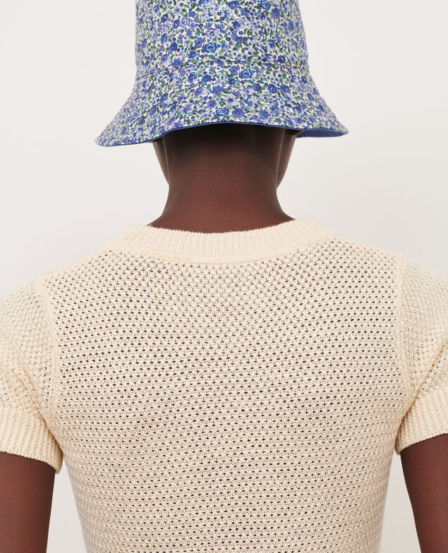 Short-sleeve linen jumper 01 white