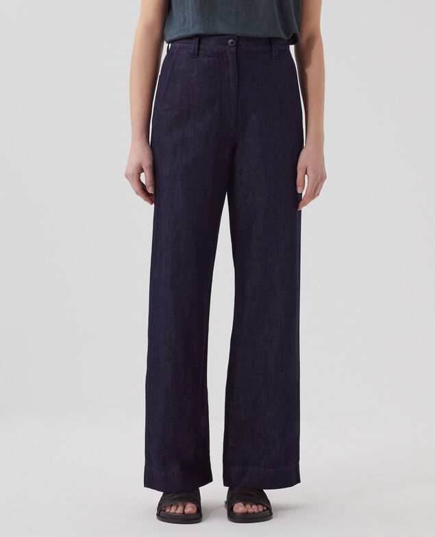 BLANDINE - Straight trousers H680 rinse