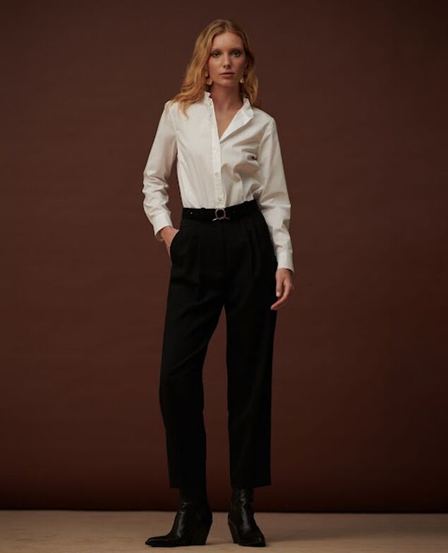 Wool suit trousers