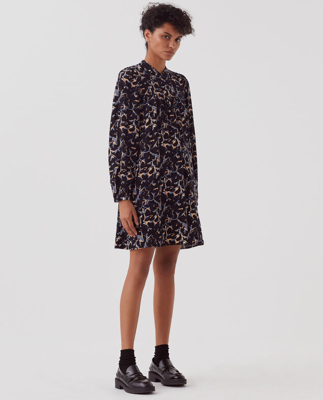 Floaty mini dress I686 new fl ikat navy