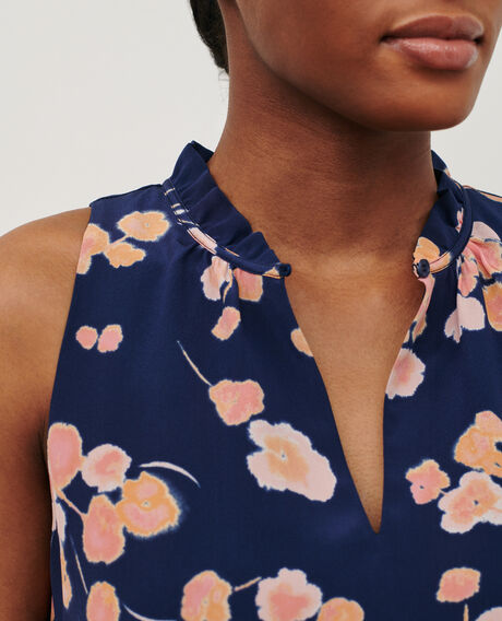 Silk dress Print navy 2sdr447s01