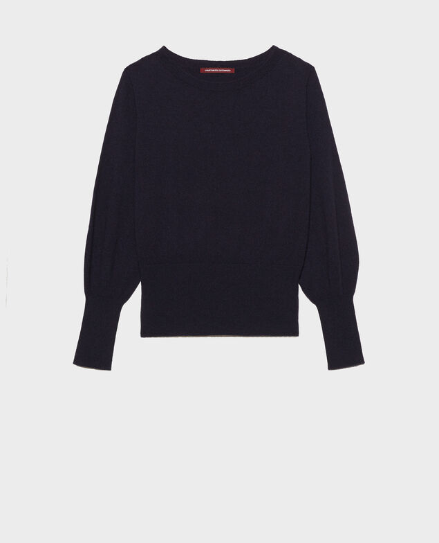 Fine cashmere boatneck jumper Night sky