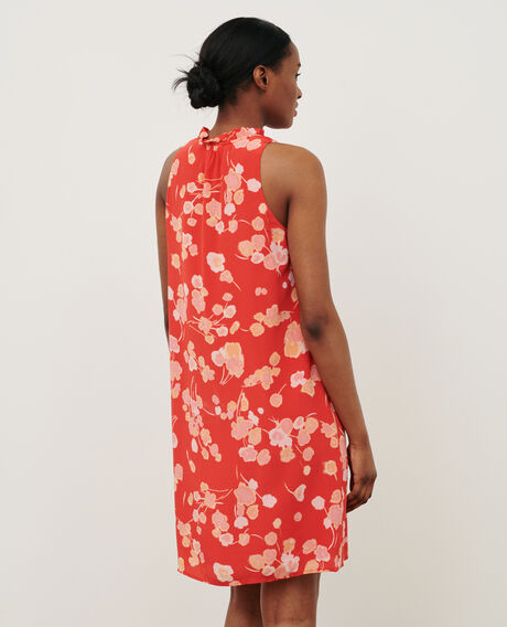 Silk dress 7300 print red 2sdr447s01