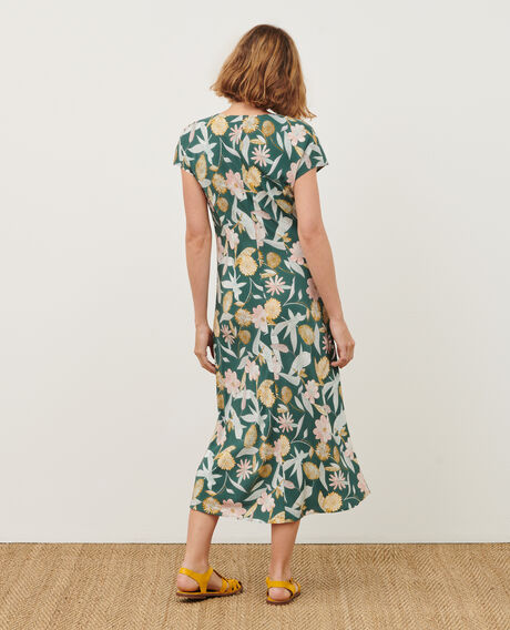 Silky long dress 0331 kaki aubepine 3sdr237v02