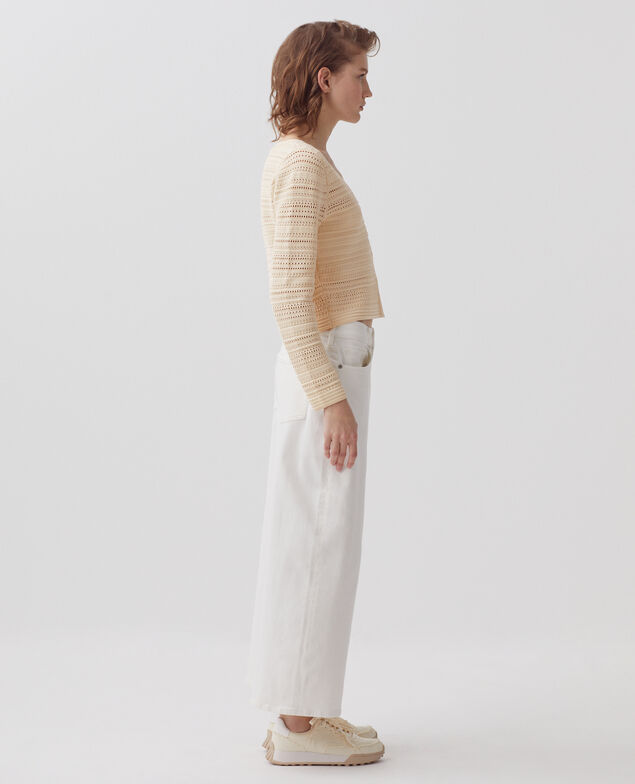Cotton crochet cardigan H304 albore