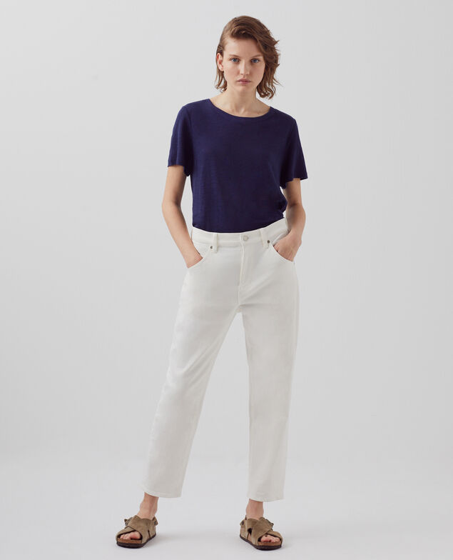 AMANDINE - linen round neck t-shirt