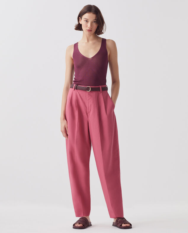 Pleated trousers J130 baroque rose