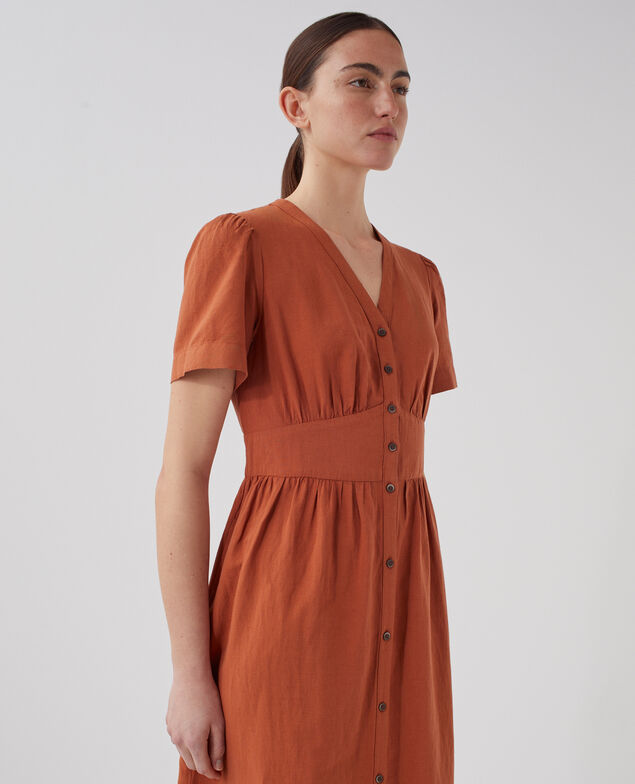Midi dress U260 orange