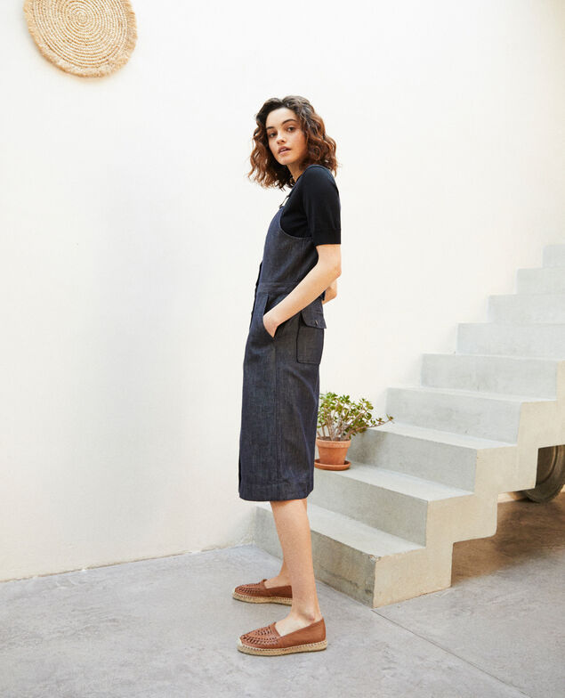 Denim pinafore dress Indigo
