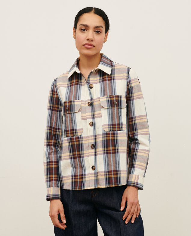 Cotton blend overshirt 0180 wine 3sja182c13