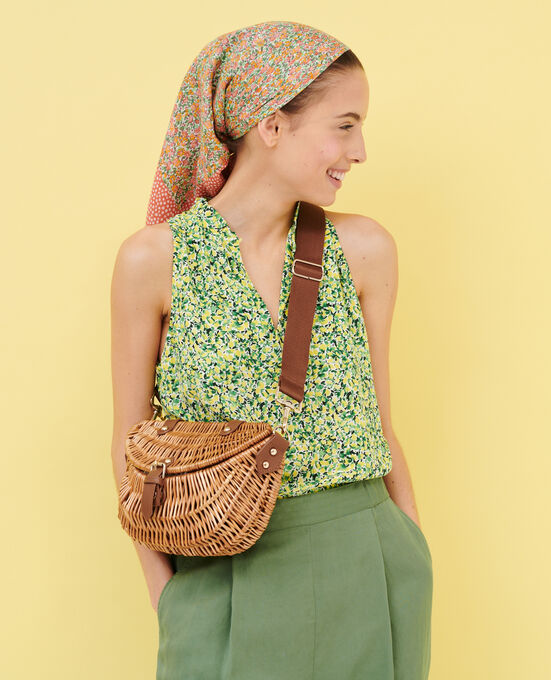 Printed top 116 PRINT YELLOW