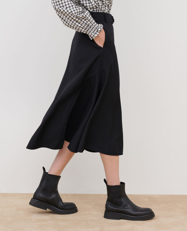 Wool and cashmere skirt