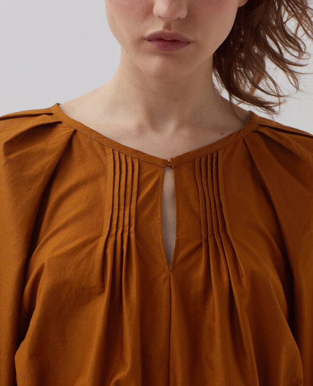 3/4-sleeve mini dress I360 monks robe brown