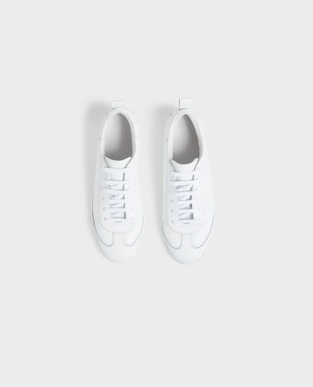 Lace-up leather sneakers Brilliant white Nouveau