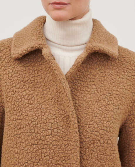 Long wool blend coat 8849 31 beige 2wcj012w08