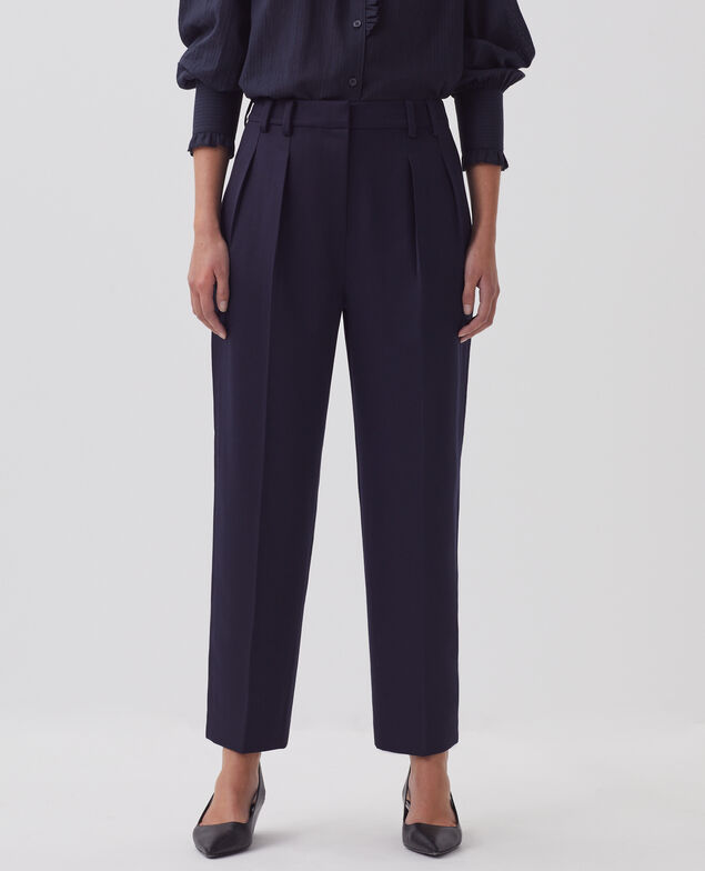 CAMILLE - Pleated trousers H695 night sky
