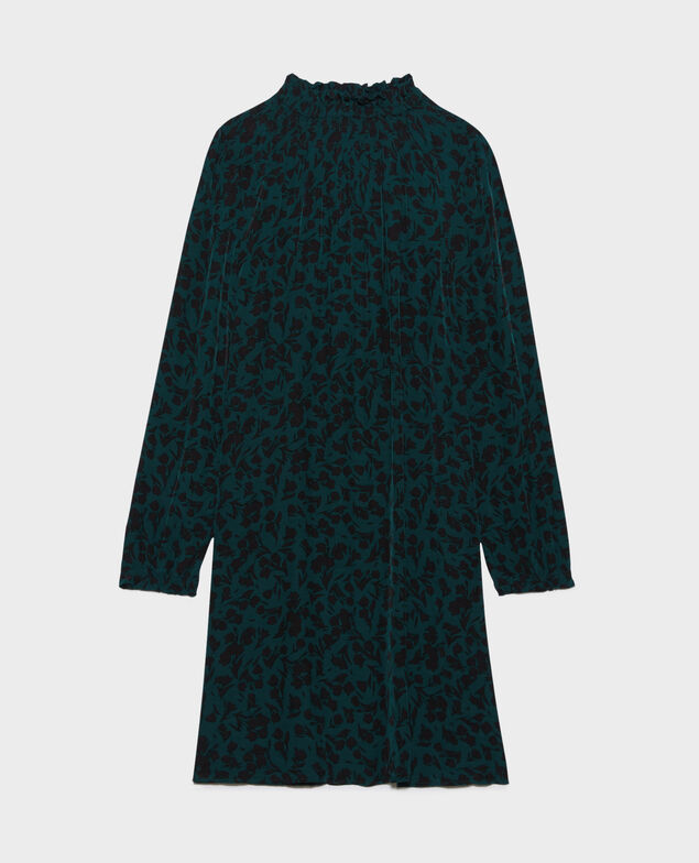 AGLAE - Silky printed dress 8886 55 green