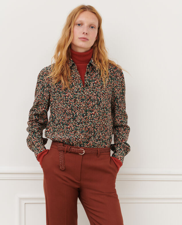 SIBYLLE - Silk shirt 8859 24 orange print