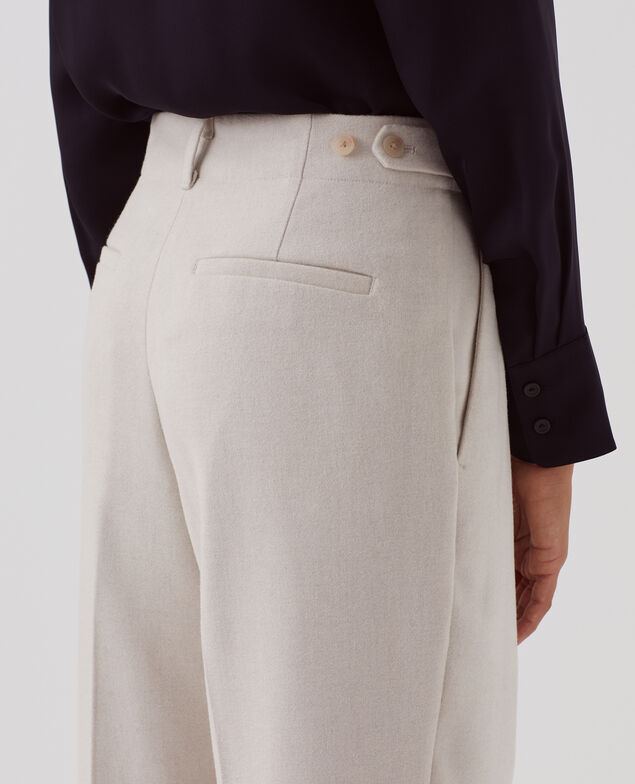 Straight wool trousers U300 natural