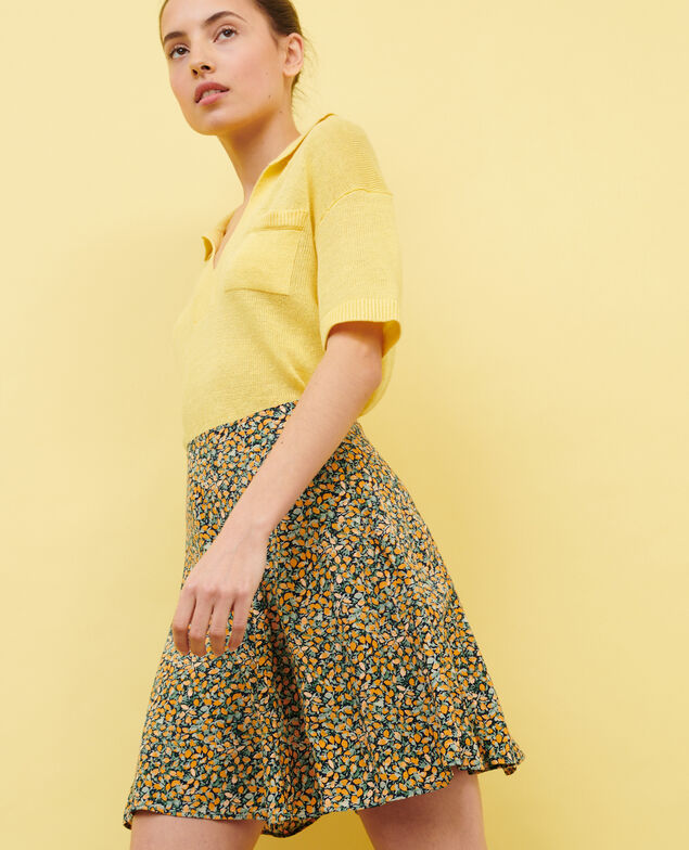 Printed mini skirt 8005c 116 print orange