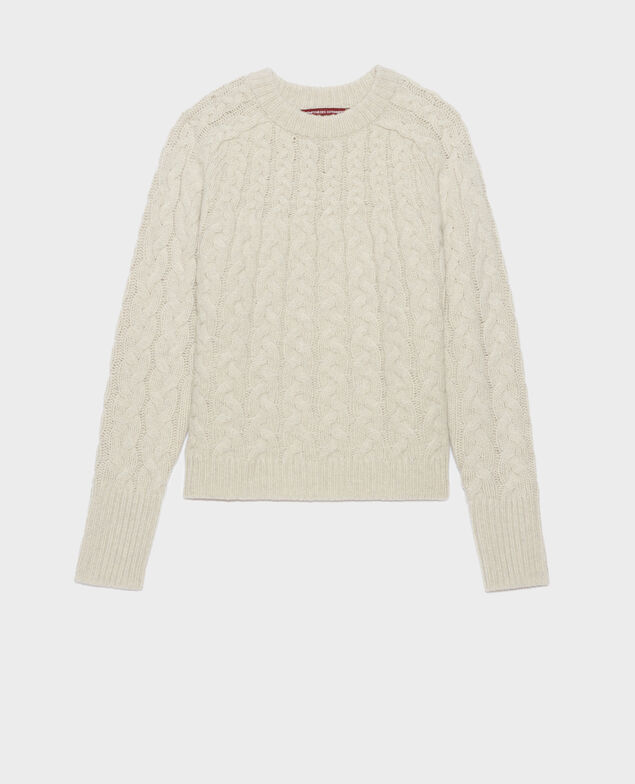 Merino wool blend round neck jumper