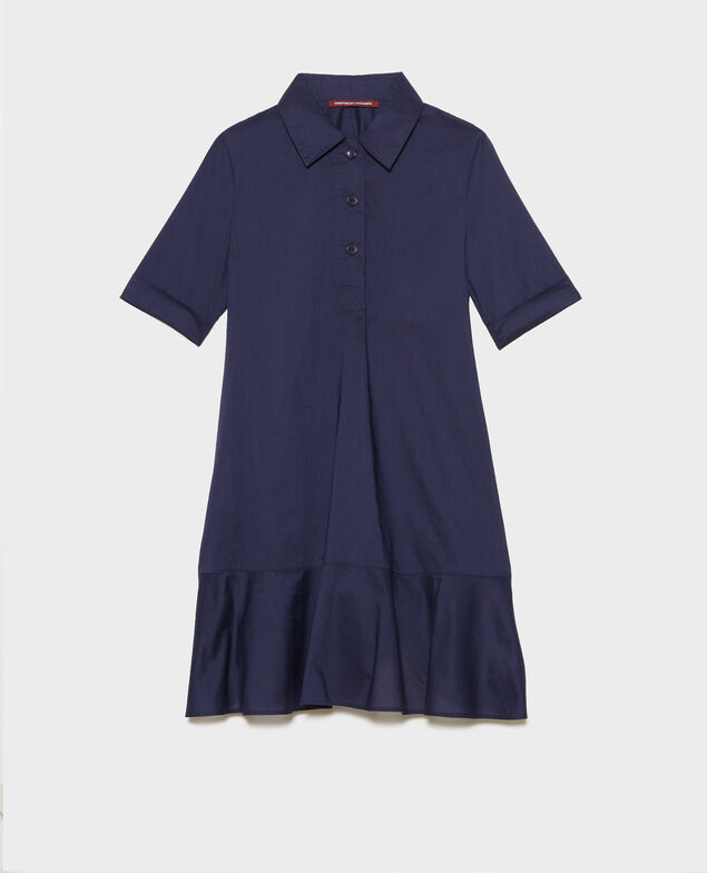 Cotton polo dress 68 blue