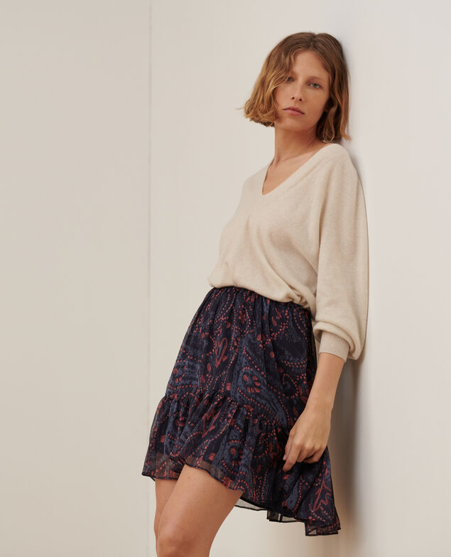 Silky mini skirt