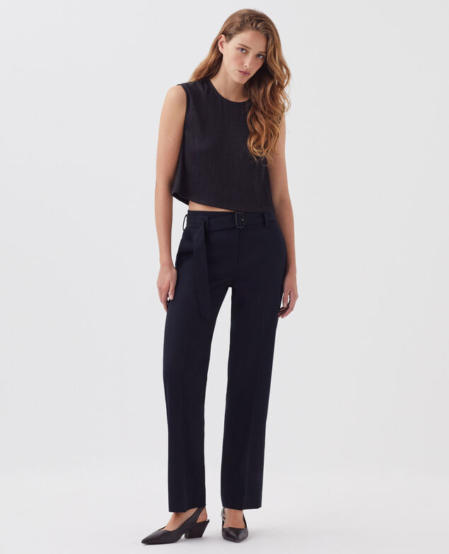 Textured vest top H091 black beauty