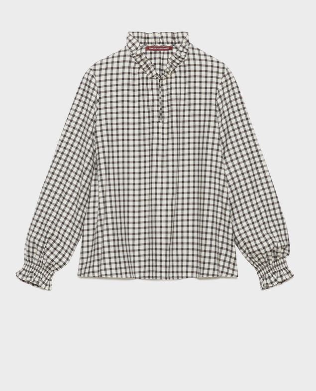 Blouse in mixed cotton