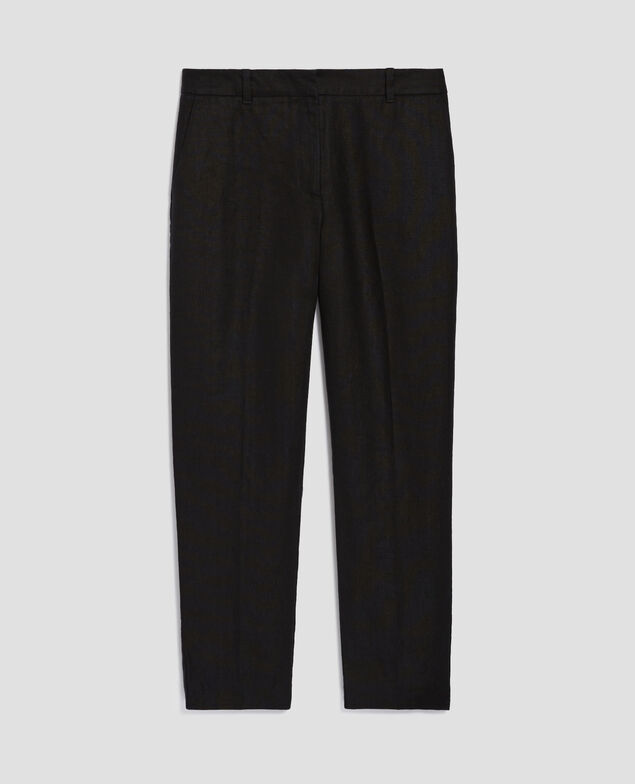 MARGUERITE - Linen cigarette trousers H091 black beauty 4spa132f03