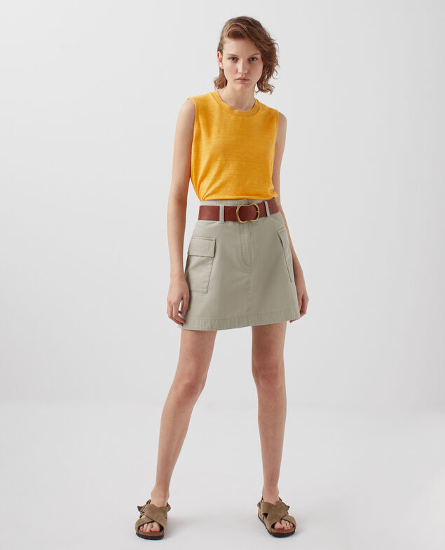 Cargo mini skirt H030 abbey stone