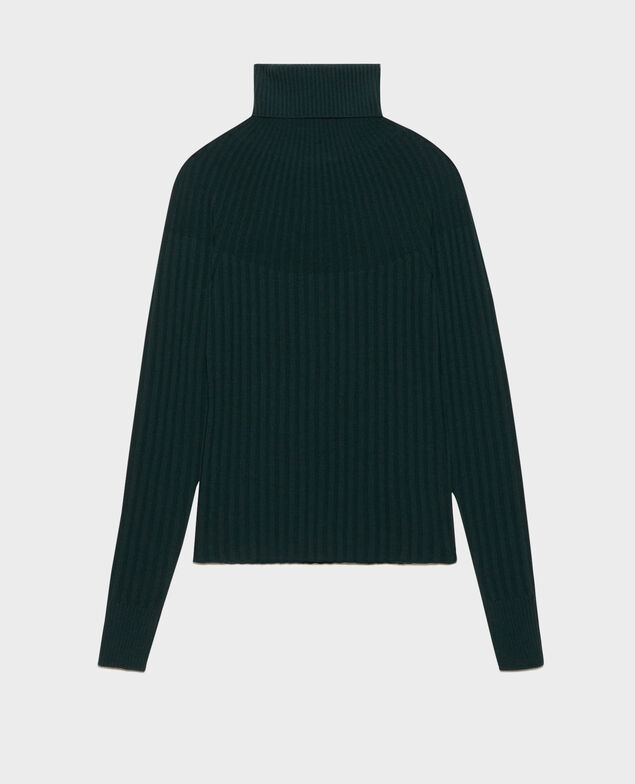 Merino wool turtleneck jumper 8834 55 green