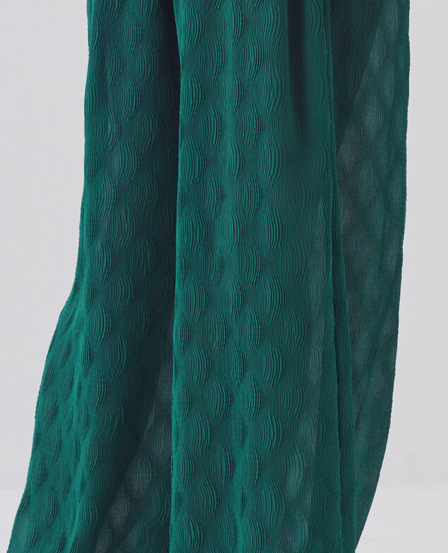 Loose silky trousers H644 spruced-up blue