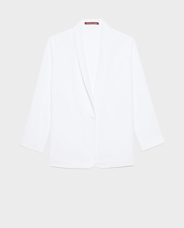 Tuxedo-style jacket Brilliant white