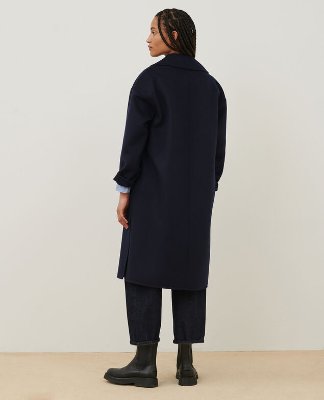 Double-sided wool and cashmere coat 7012c 69 navy 2wco038w02