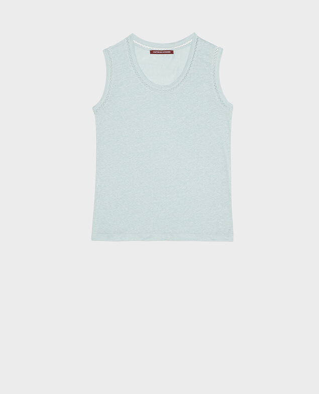 Linen tank top Blue haze