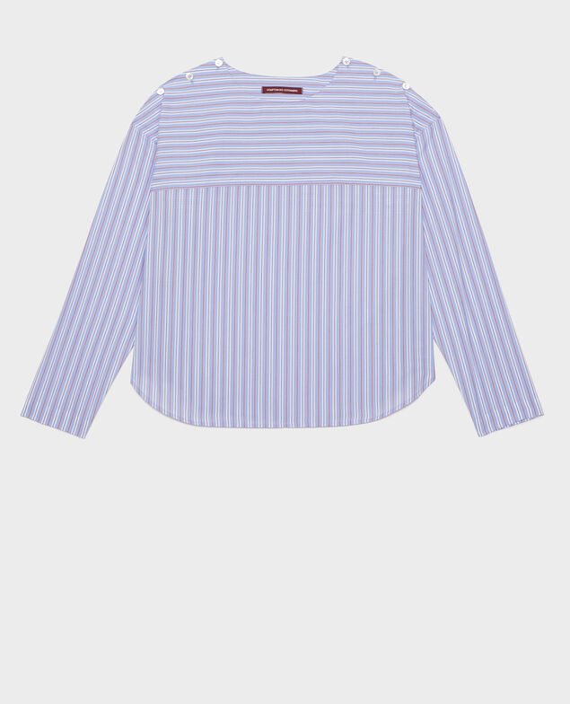 Striped oversize blouse Popeline stripes