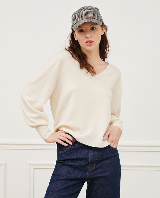 Loose cashmere 3D jumper Jet stream