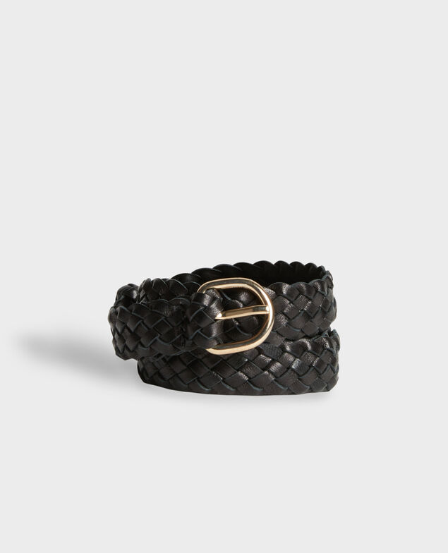 Leather belt 09 black