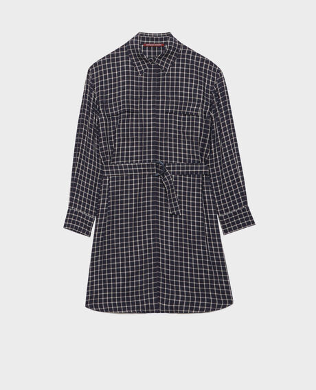Check shirt dress 8869 69 navy check 2wdr277v13