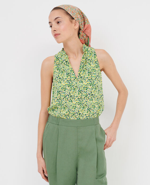 Printed top 116 print yellow
