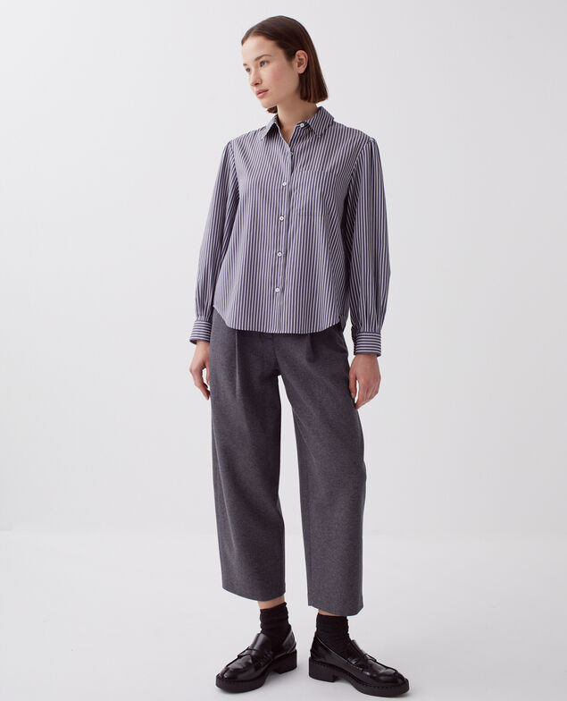 Cotton shirt I660 st blue white