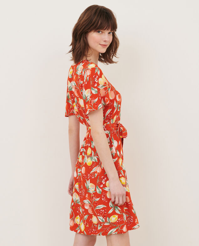 LAËTITIA - Floaty mini dress 103 print orange