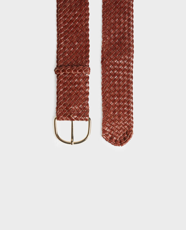 Leather belt 8884 34 brown