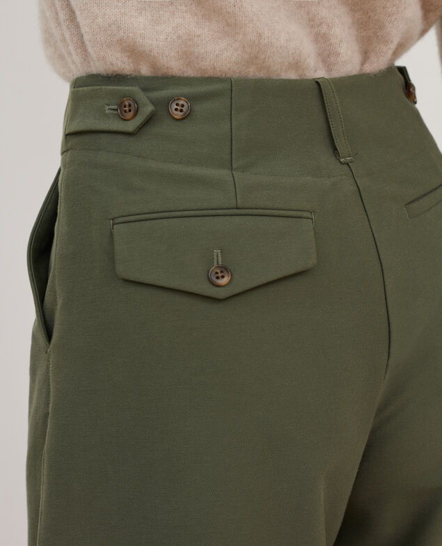 PEGGY - Jersey twill carrot trousers